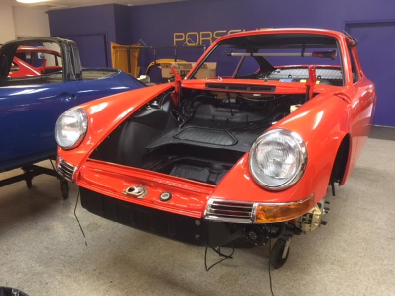 1968 Porsche 912 in the assembly room